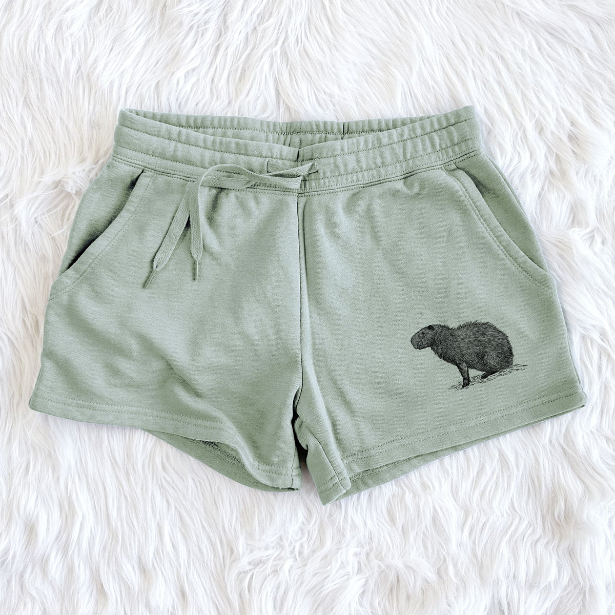 Capybara Profile - Hydrochoerus hydrochaeris - Women's Cali Wave Shorts