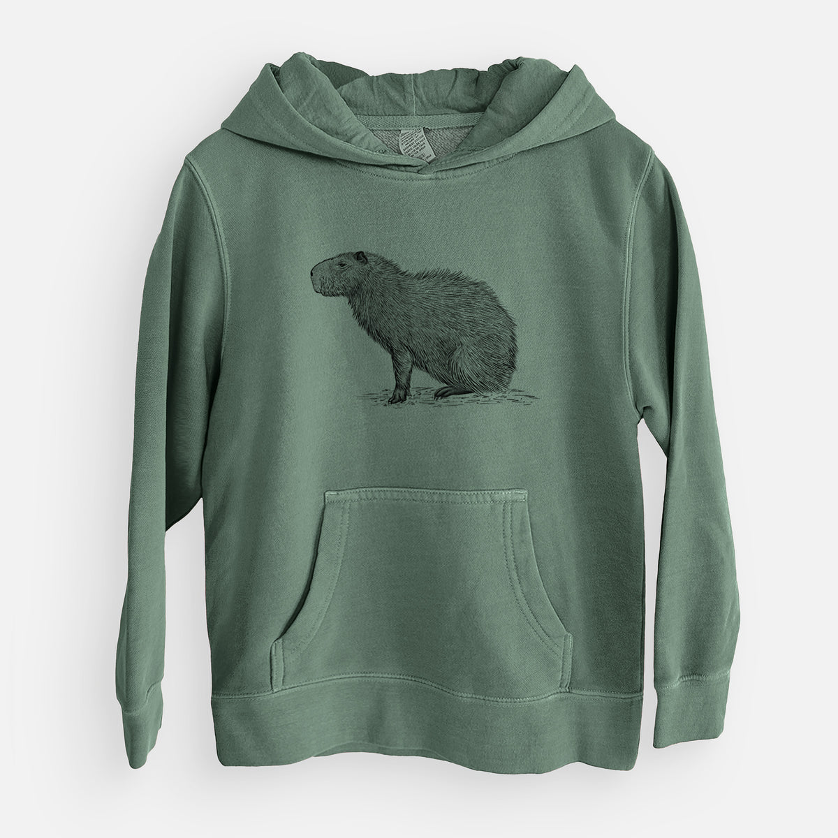 Capybara Profile - Hydrochoerus hydrochaeris - Youth Pigment Dyed Hoodie