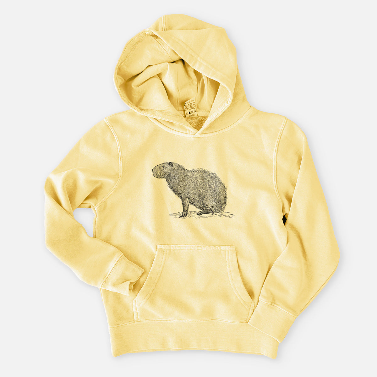 Capybara Profile - Hydrochoerus hydrochaeris - Youth Pigment Dyed Hoodie