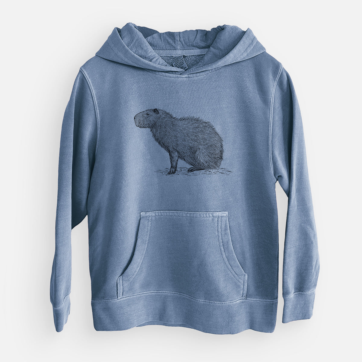 Capybara Profile - Hydrochoerus hydrochaeris - Youth Pigment Dyed Hoodie