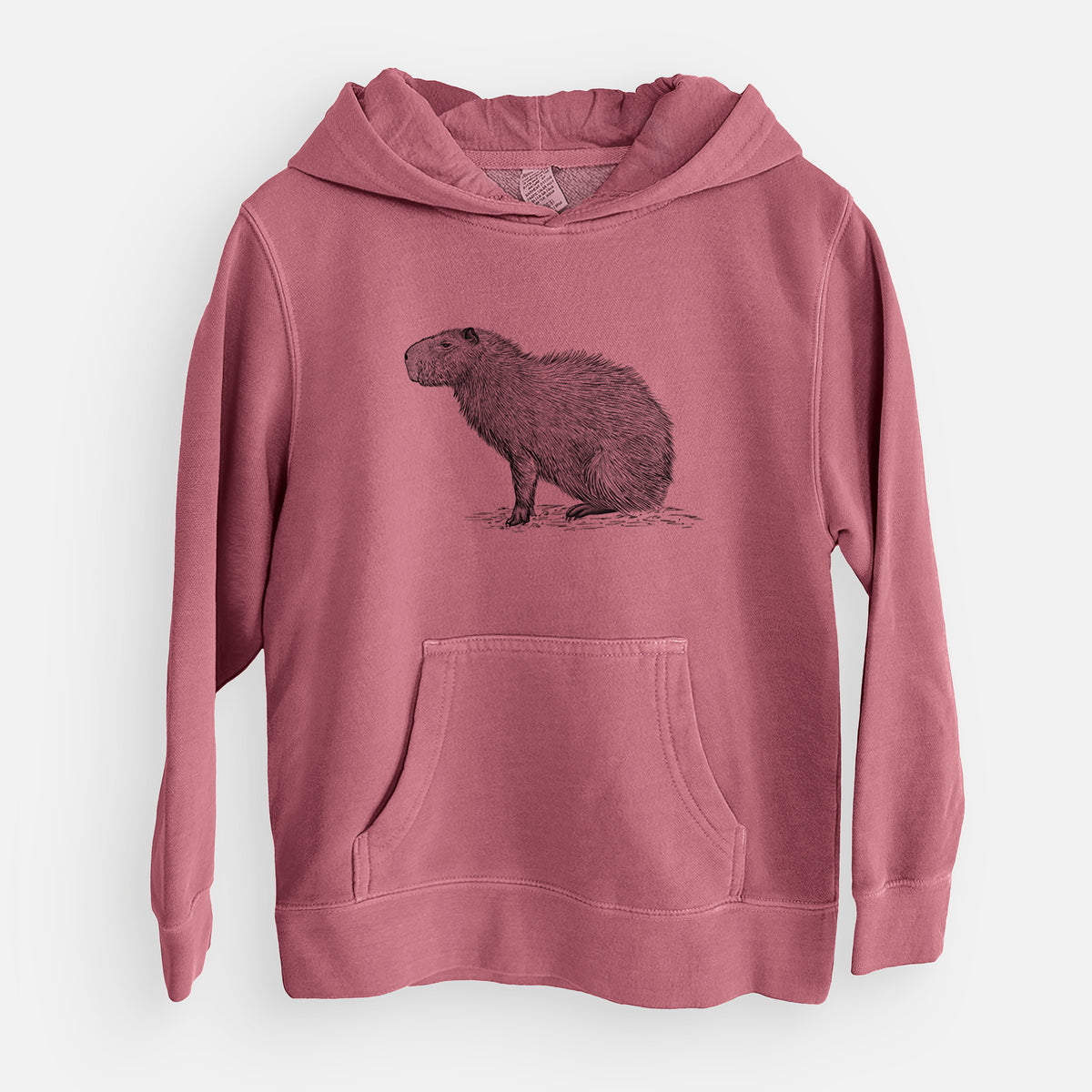 Capybara Profile - Hydrochoerus hydrochaeris - Youth Pigment Dyed Hoodie