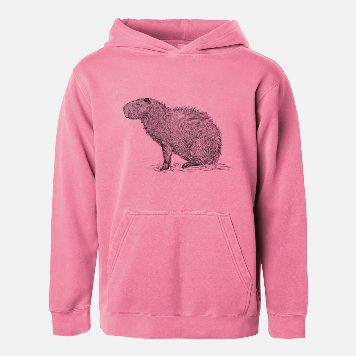 Capybara Profile - Hydrochoerus hydrochaeris - Youth Pigment Dyed Hoodie