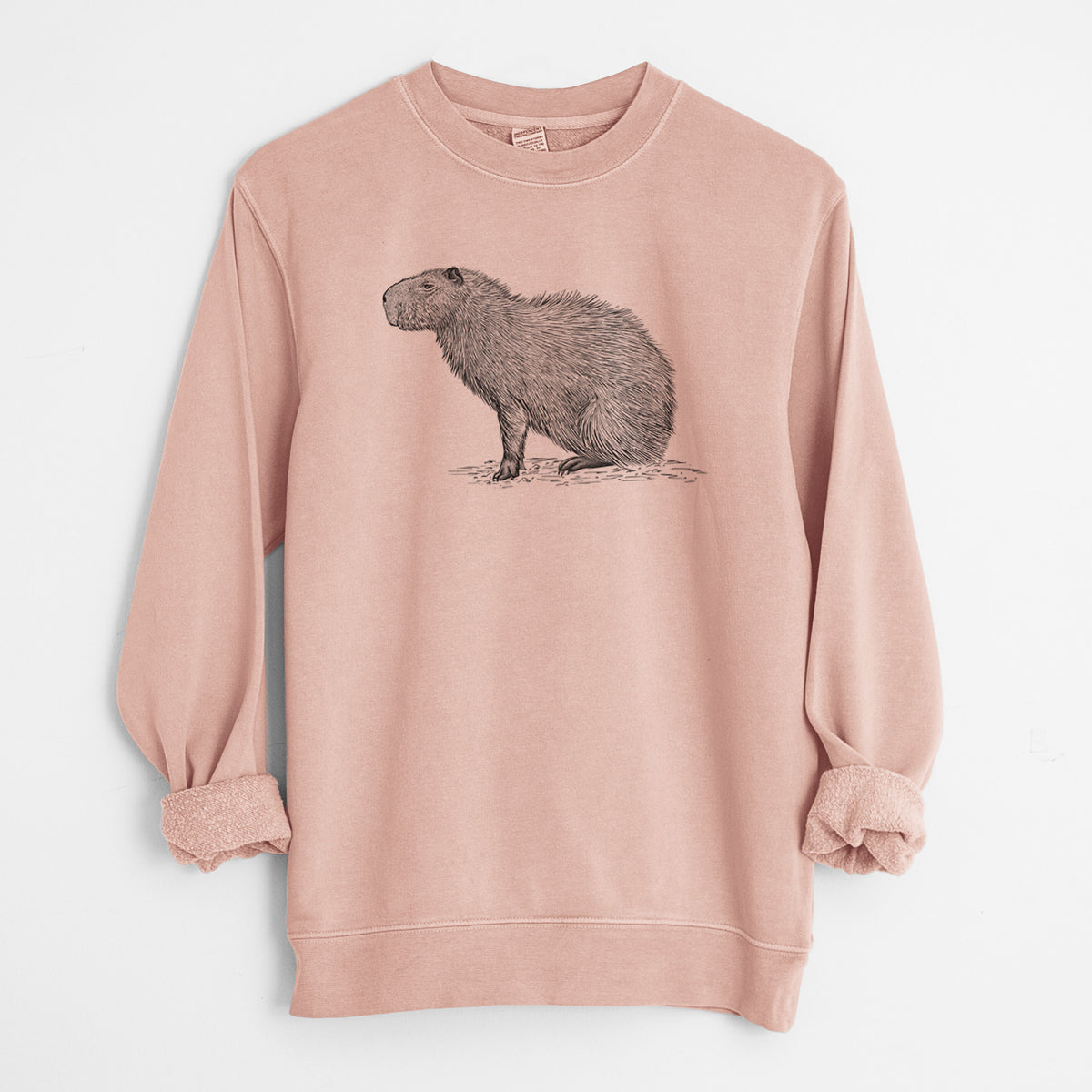 Capybara Profile - Hydrochoerus hydrochaeris - Unisex Pigment Dyed Crew Sweatshirt