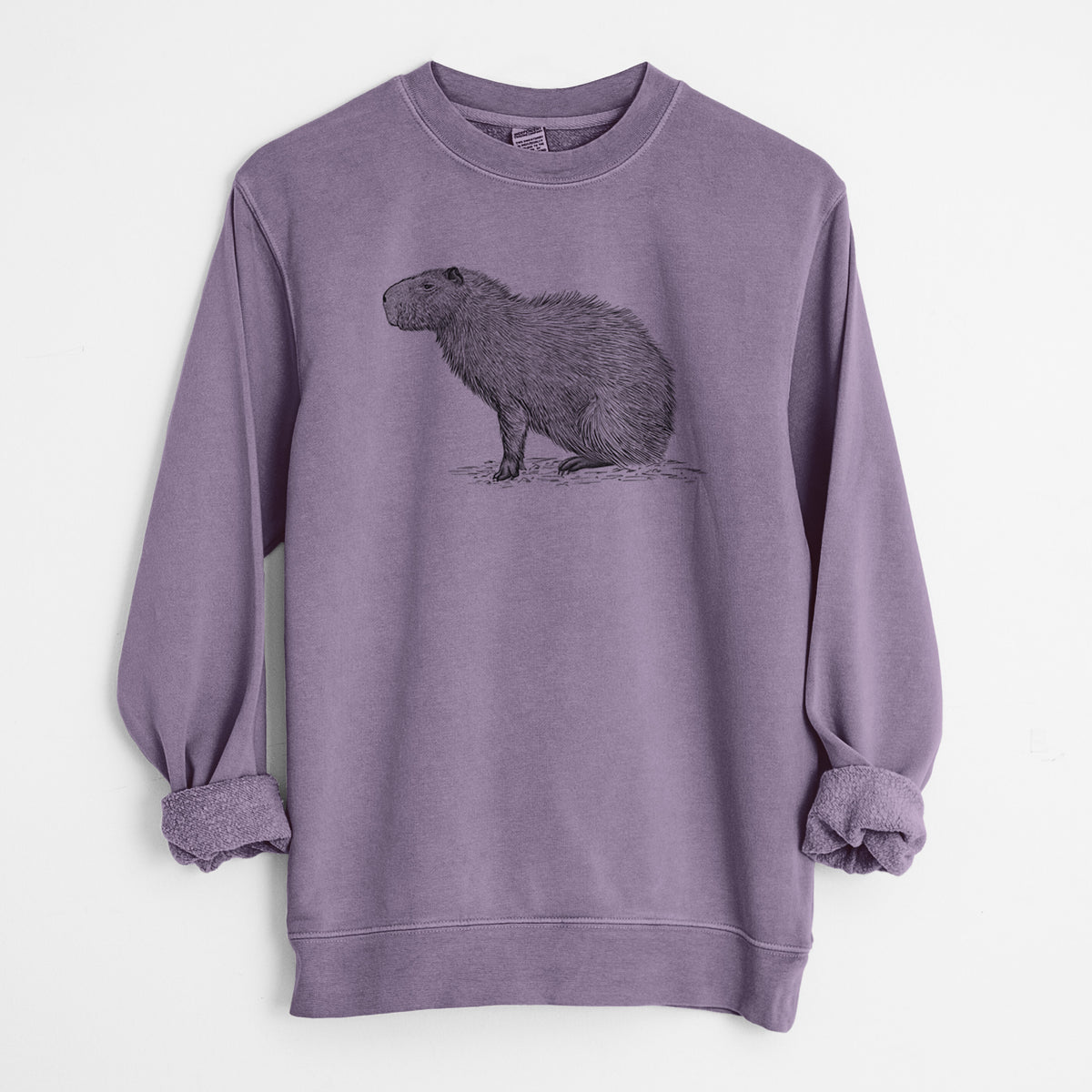 Capybara Profile - Hydrochoerus hydrochaeris - Unisex Pigment Dyed Crew Sweatshirt