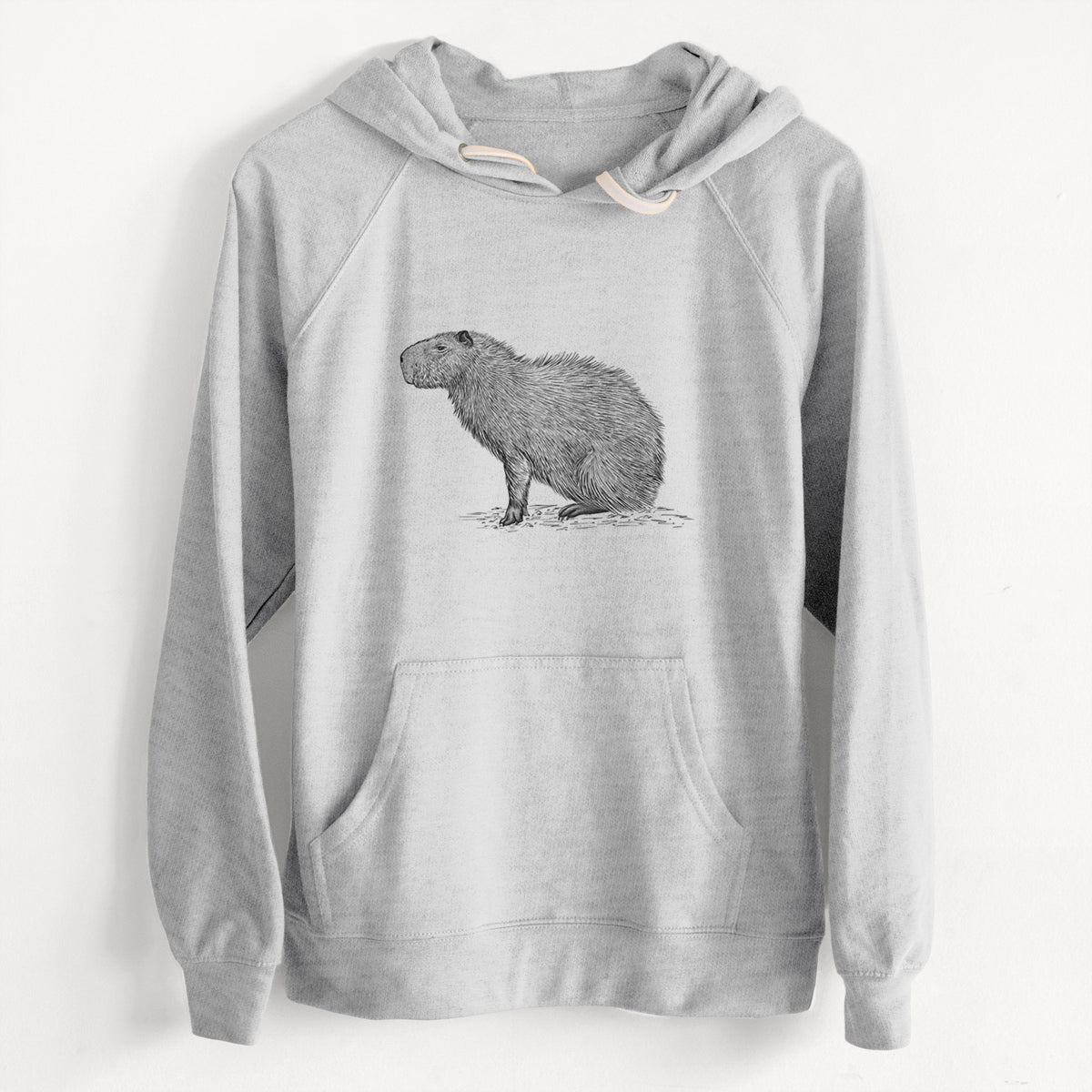 Capybara Profile - Hydrochoerus hydrochaeris  - Unisex Slim Fit Loopback Terry Hoodie