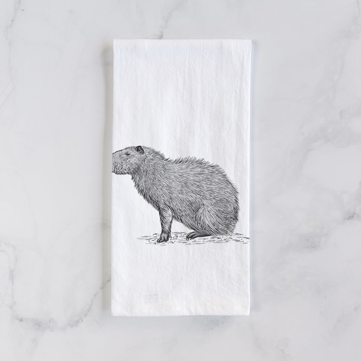 Capybara Profile - Hydrochoerus hydrochaeris Tea Towel