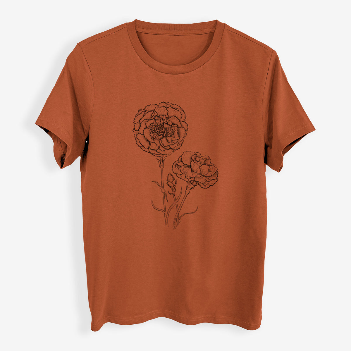 Carnations - Dianthus caryophyllus - Womens Everyday Maple Tee