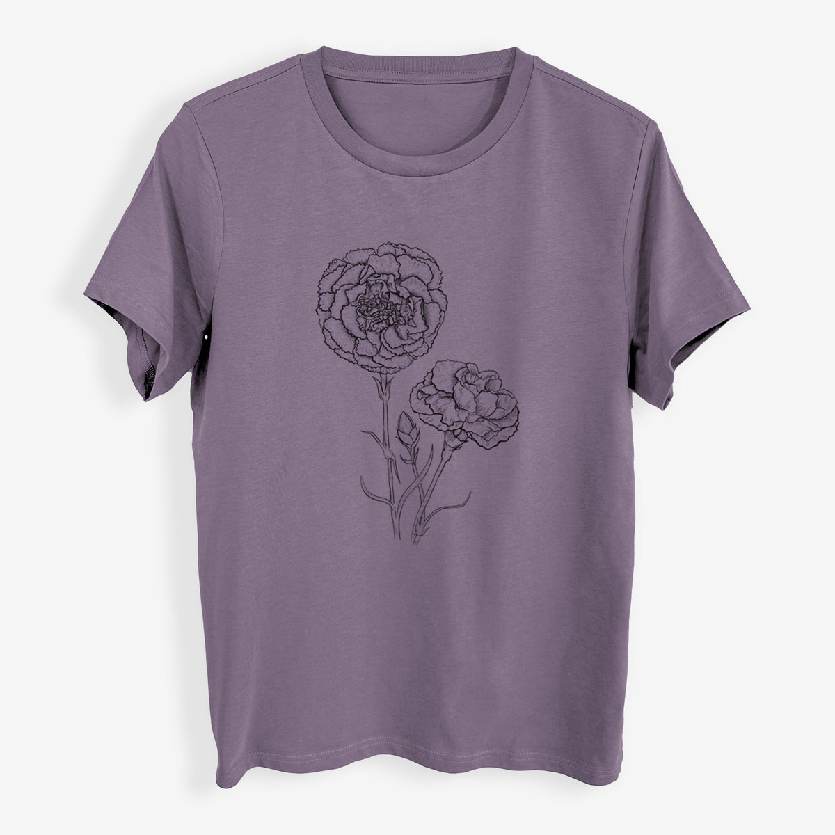 Carnations - Dianthus caryophyllus - Womens Everyday Maple Tee