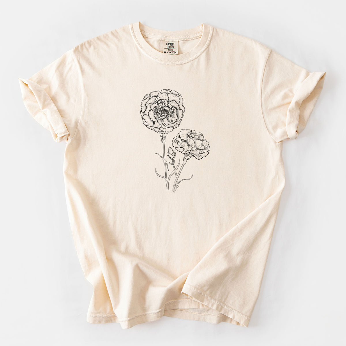 Carnations - Dianthus caryophyllus - Unisex Comfort Colors Garment-Dyed Heavyweight T-shirt