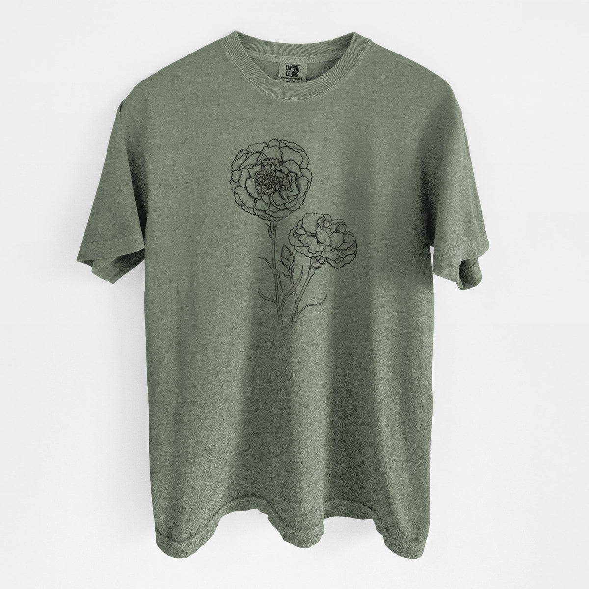 Carnations - Dianthus caryophyllus - Unisex Comfort Colors Garment-Dyed Heavyweight T-shirt