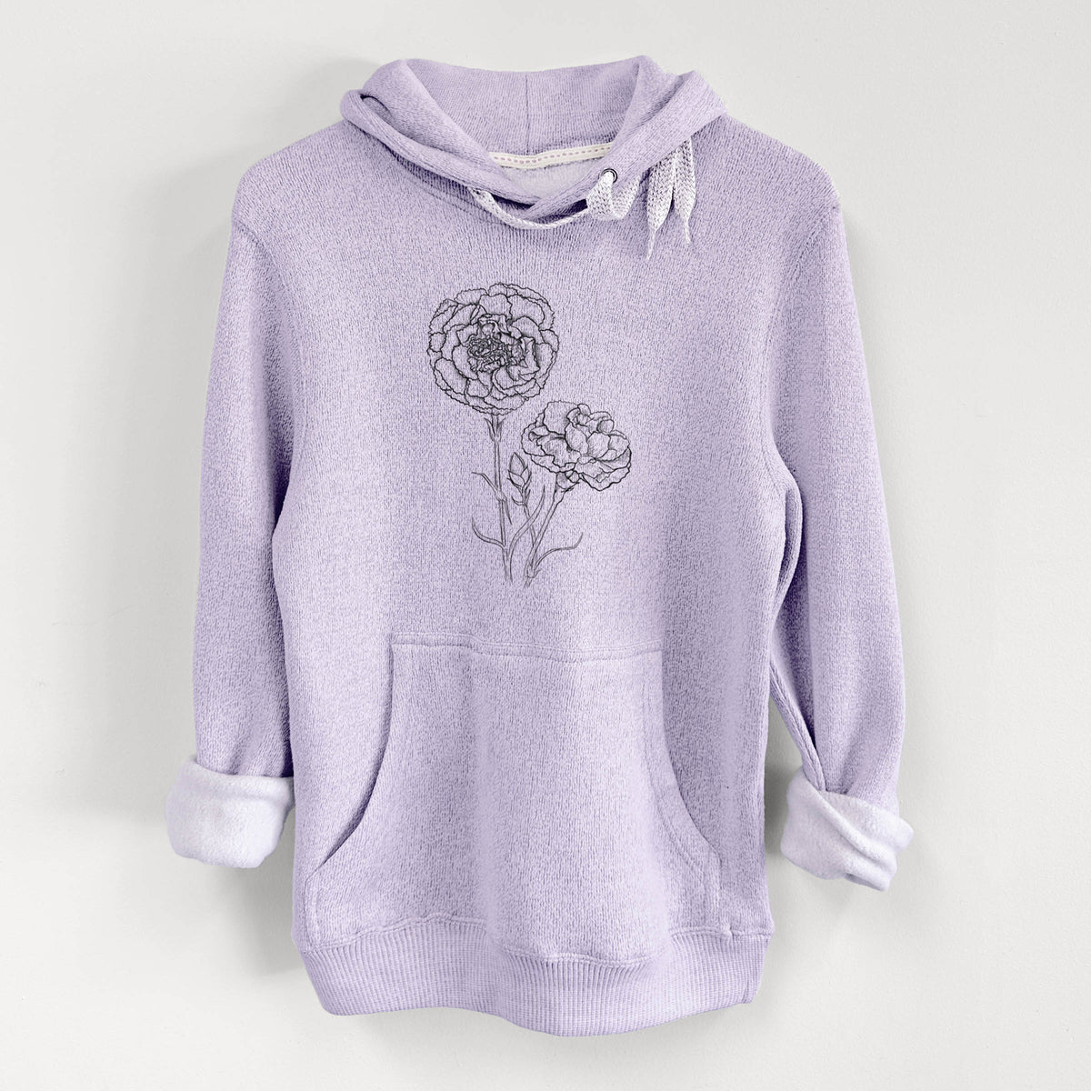 Carnations - Dianthus caryophyllus - Knit Hoodie