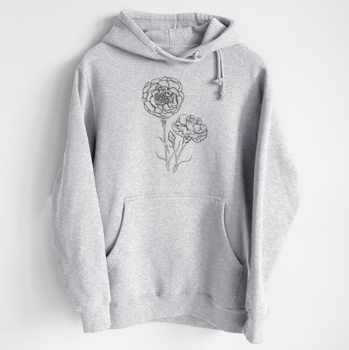 Carnations - Dianthus caryophyllus - Heavyweight Fleece Hoodie