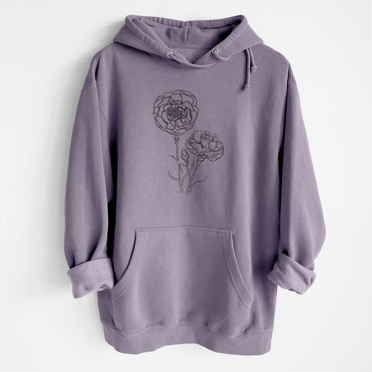 Carnations - Dianthus caryophyllus - Heavyweight Fleece Hoodie
