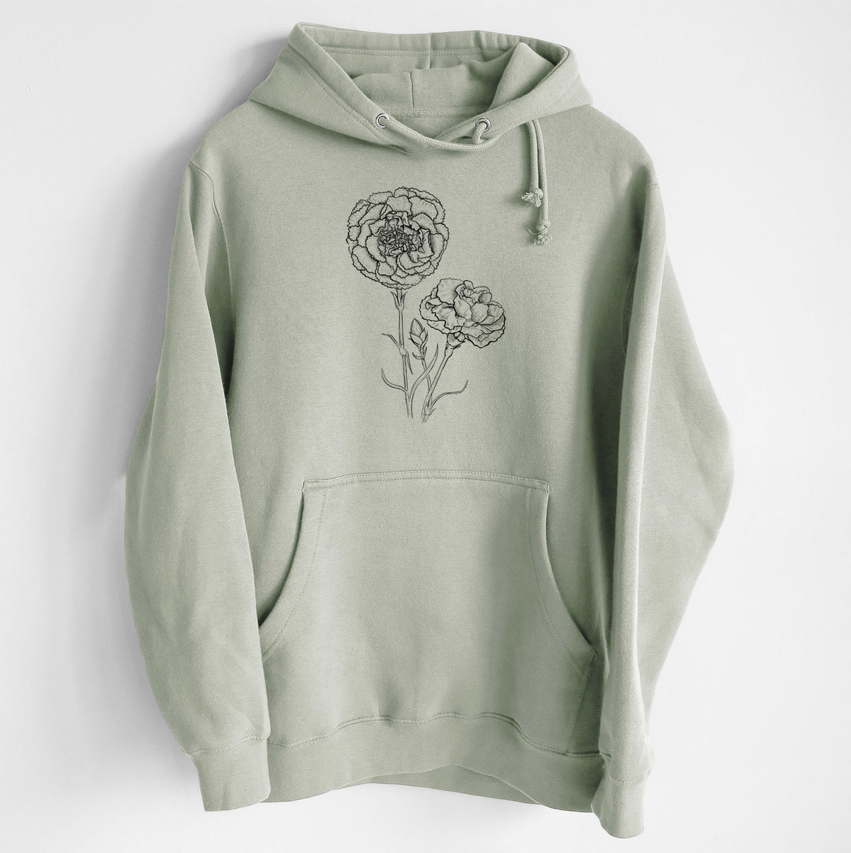 Carnations - Dianthus caryophyllus - Heavyweight Fleece Hoodie