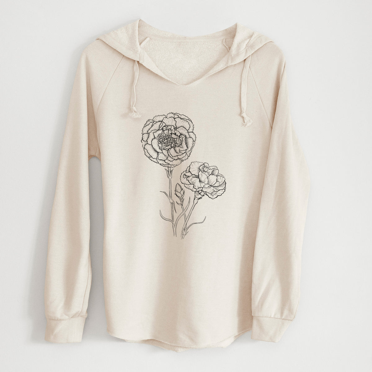 Carnations - Dianthus caryophyllus - Cali Wave Hooded Sweatshirt