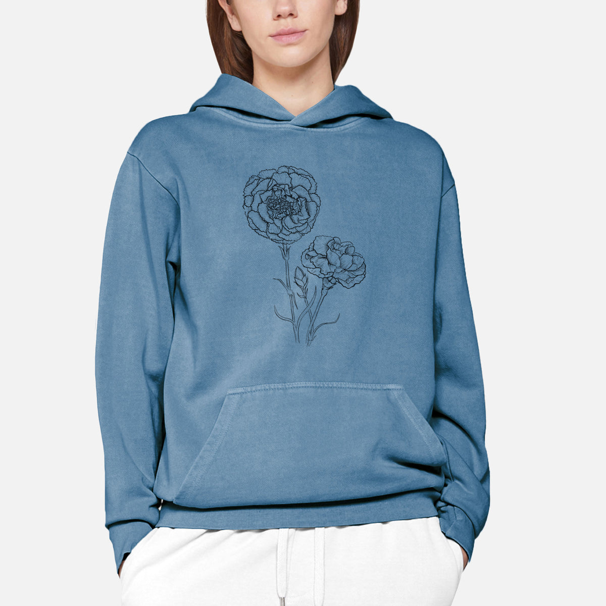 Carnations - Dianthus caryophyllus  - Urban Heavyweight Hoodie