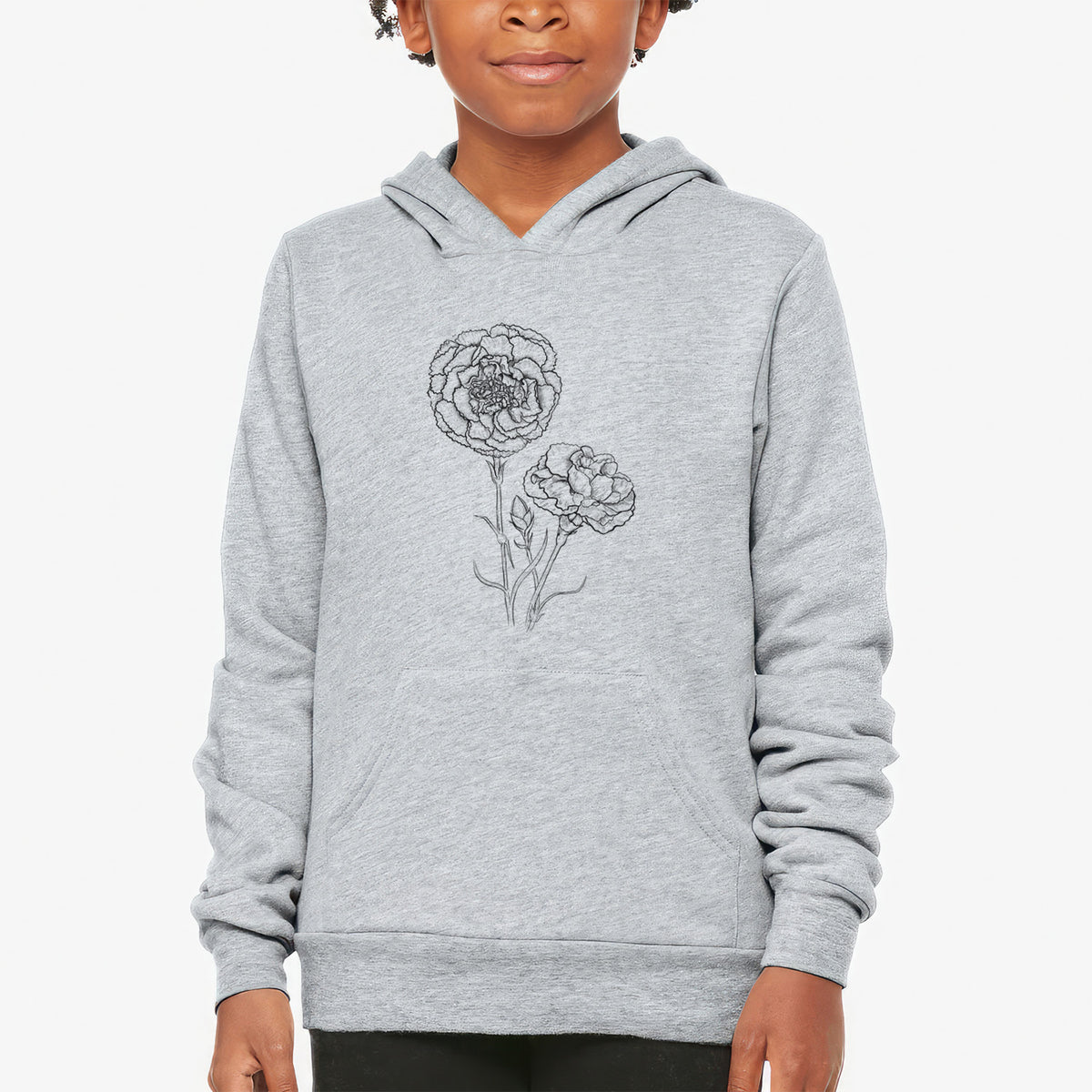 Carnations - Dianthus caryophyllus - Youth Hoodie Sweatshirt