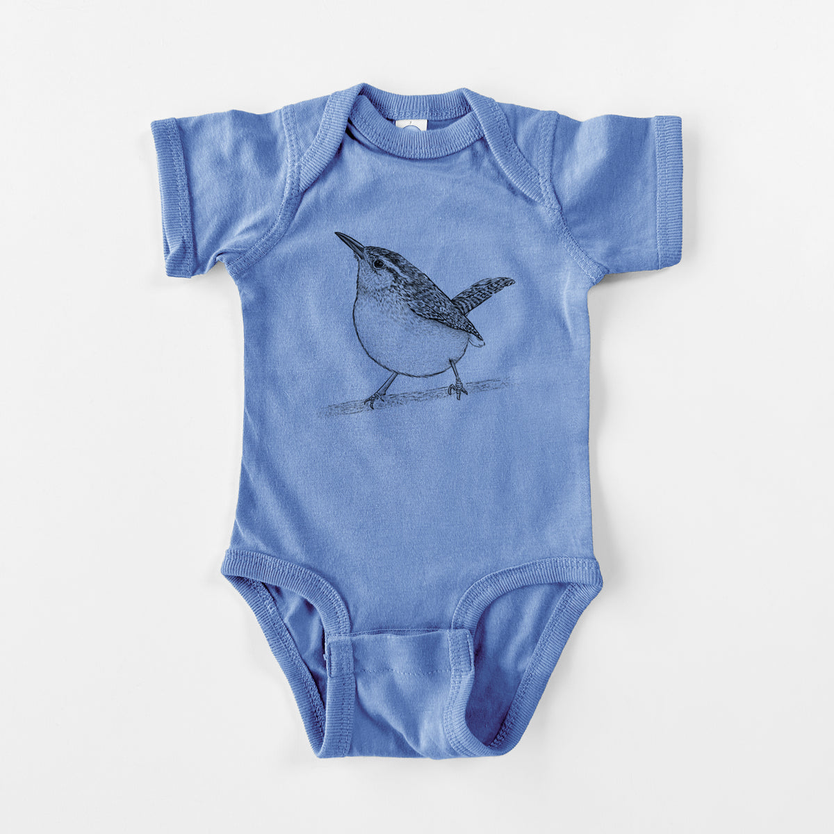 Carolina Wren - Thryothorus ludovicianus - Baby Fine Jersey Bodysuit