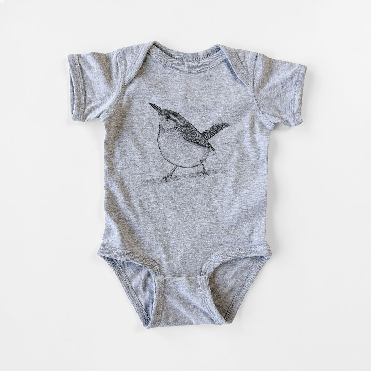 Carolina Wren - Thryothorus ludovicianus - Baby Fine Jersey Bodysuit