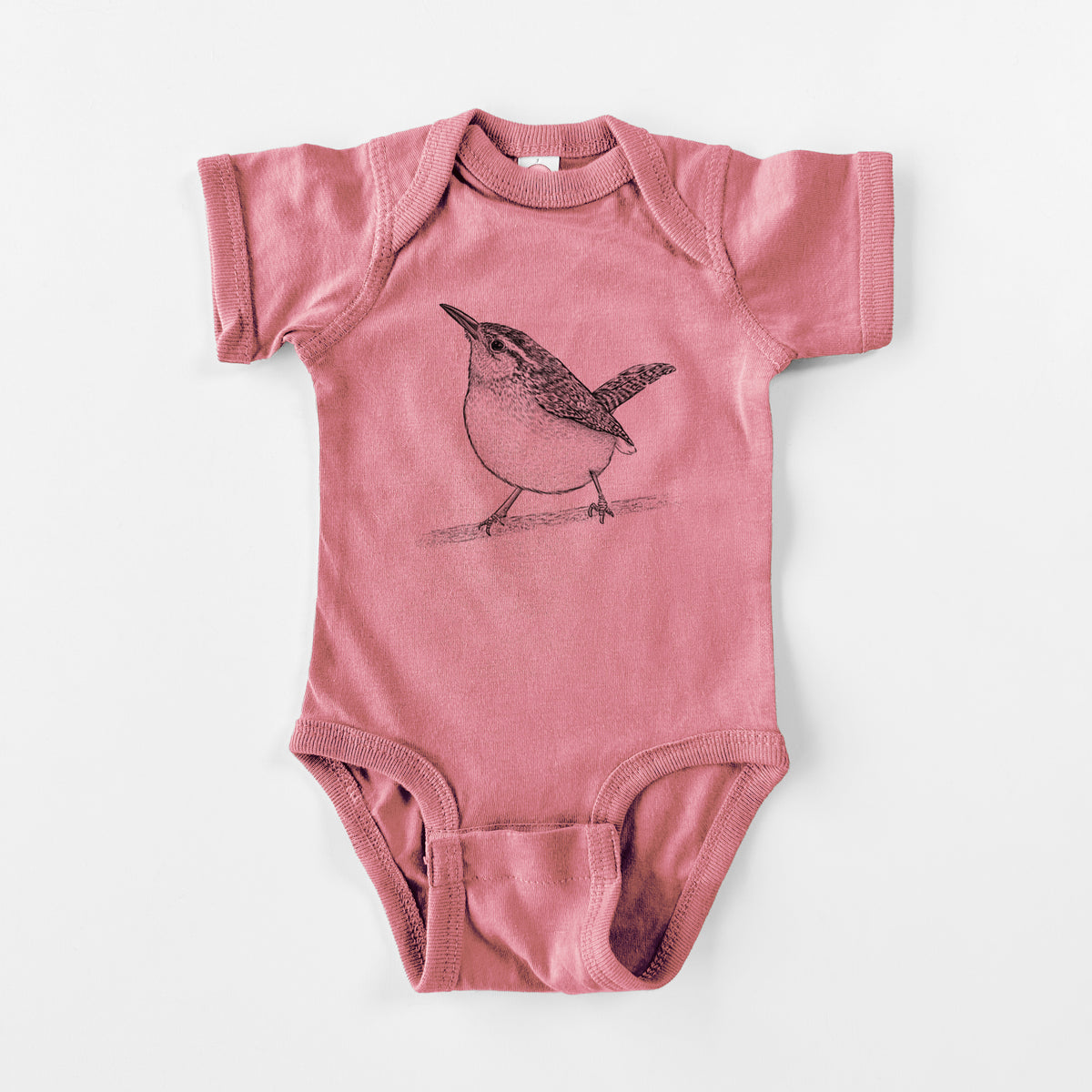 Carolina Wren - Thryothorus ludovicianus - Baby Fine Jersey Bodysuit