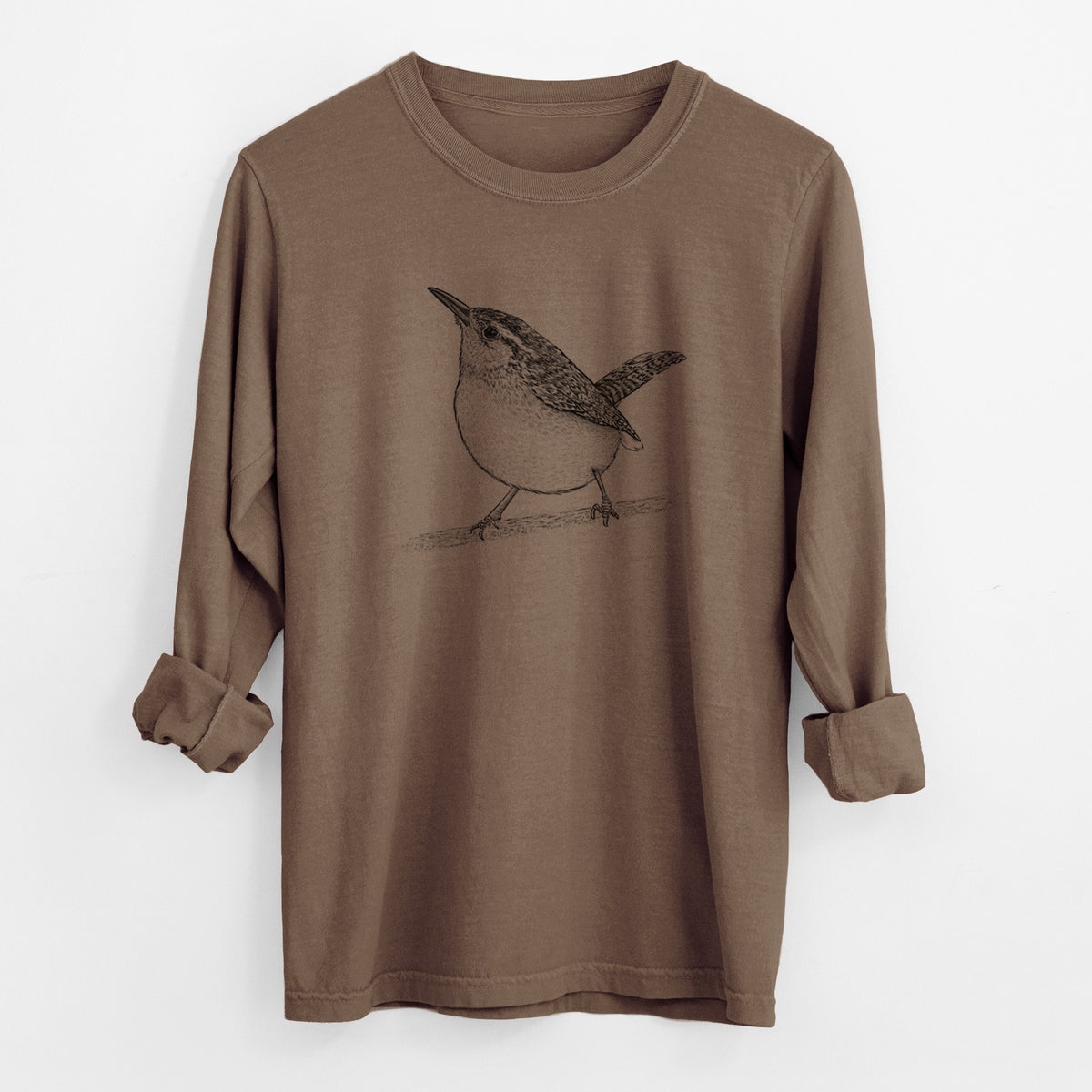 Carolina Wren - Thryothorus ludovicianus - Unisex Comfort Colors 100% Cotton Long Sleeve
