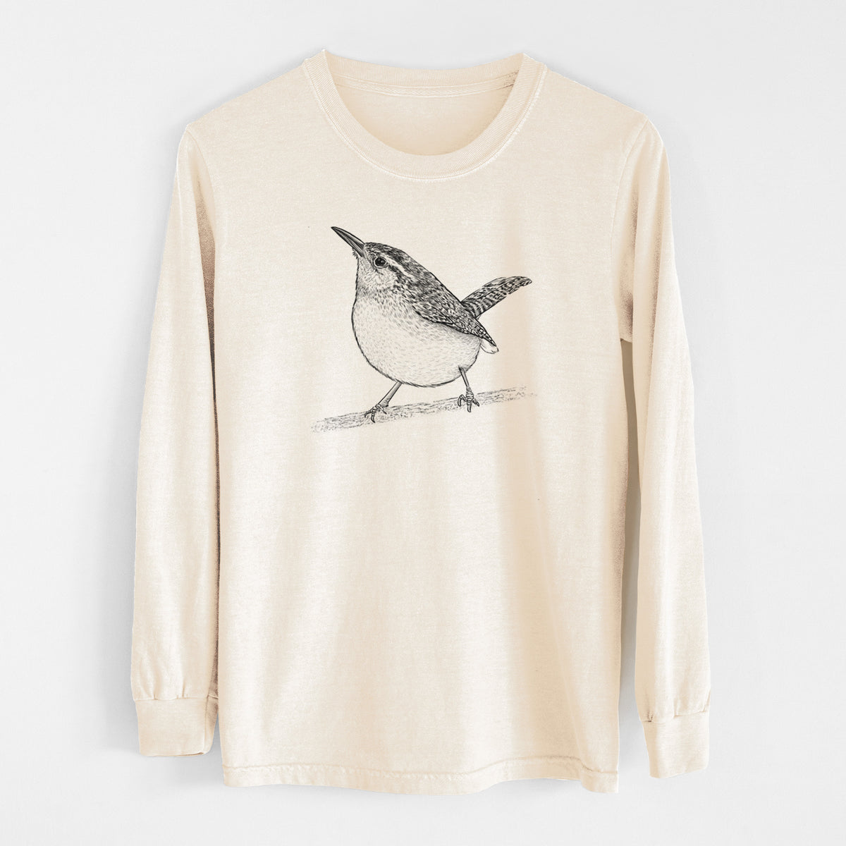 Carolina Wren - Thryothorus ludovicianus - Unisex Comfort Colors 100% Cotton Long Sleeve