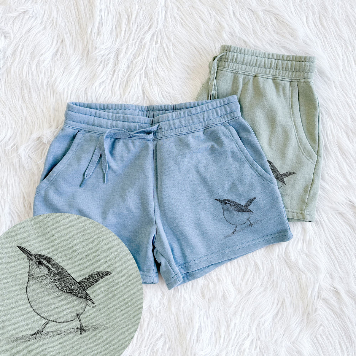 Carolina Wren - Thryothorus ludovicianus - Women's Cali Wave Shorts