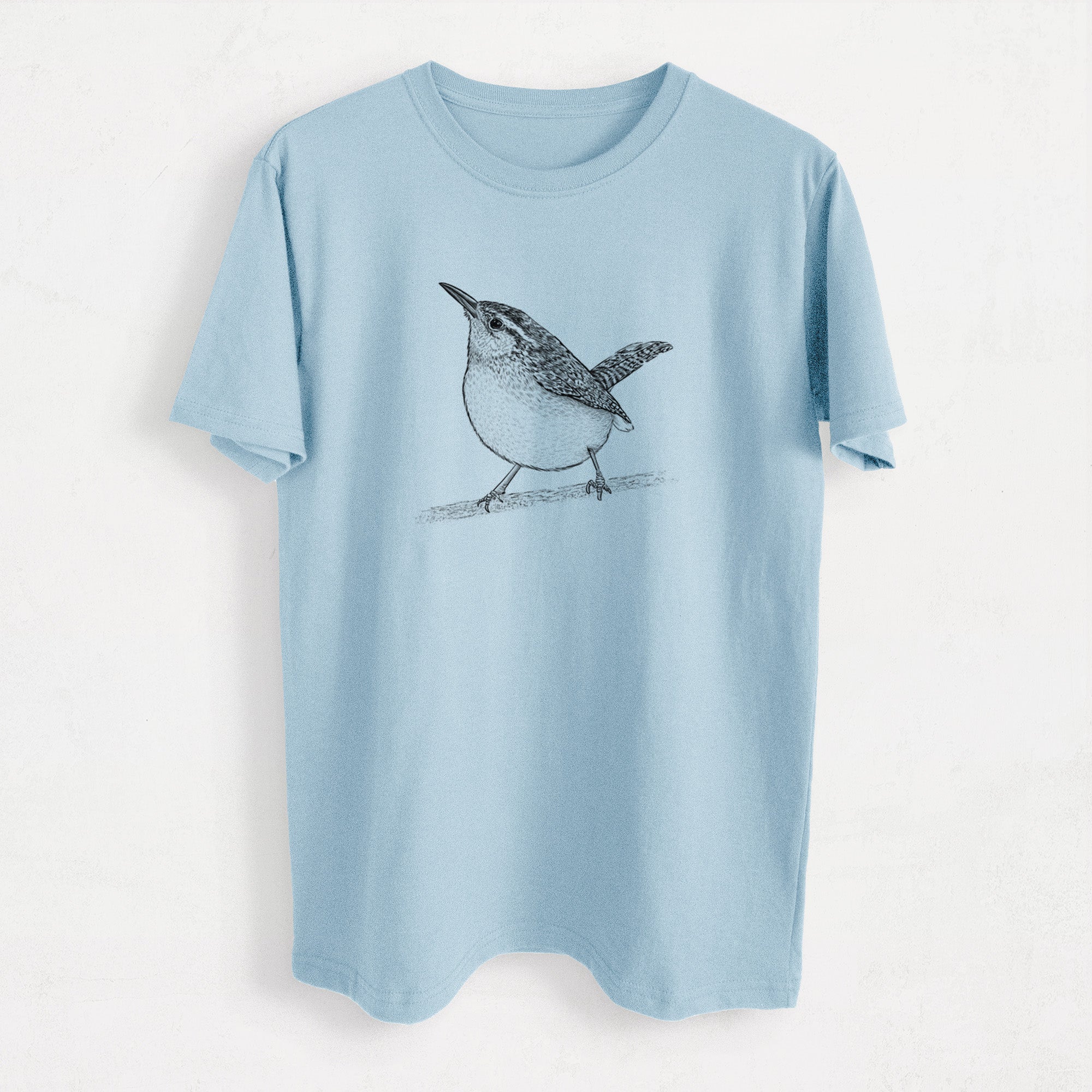 Carolina Wren - Thryothorus ludovicianus - Heavyweight Men's 100% Organic Cotton Tee