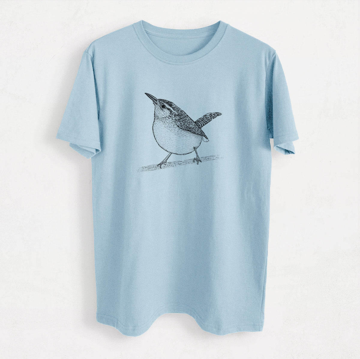 Carolina Wren - Thryothorus ludovicianus - Heavyweight Men&#39;s 100% Organic Cotton Tee