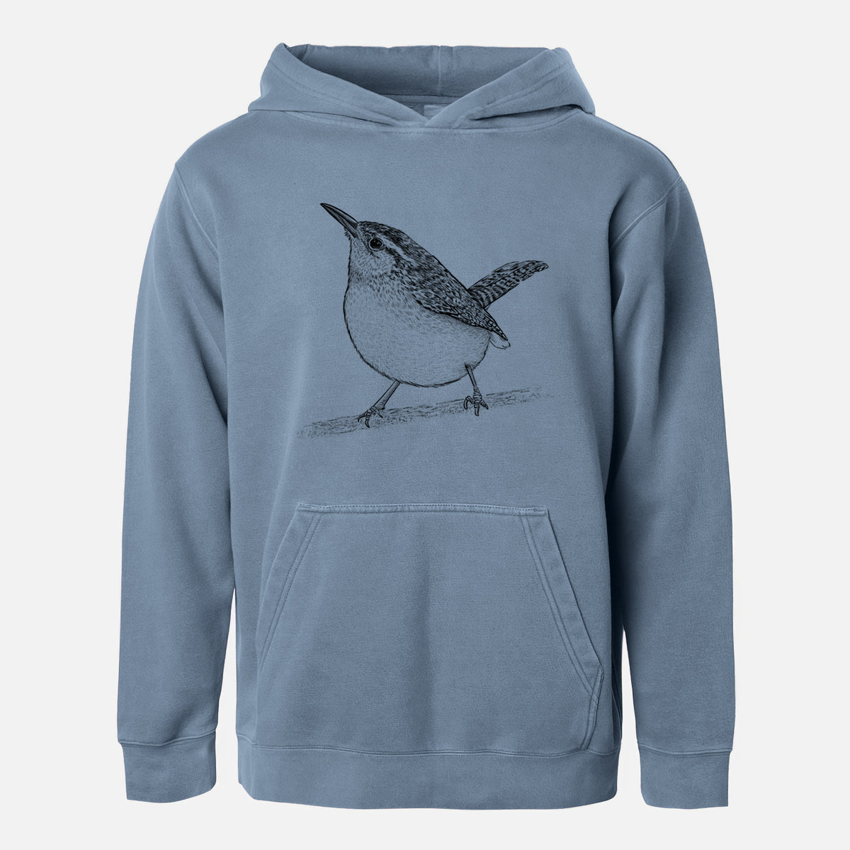 Carolina Wren - Thryothorus ludovicianus - Youth Pigment Dyed Hoodie