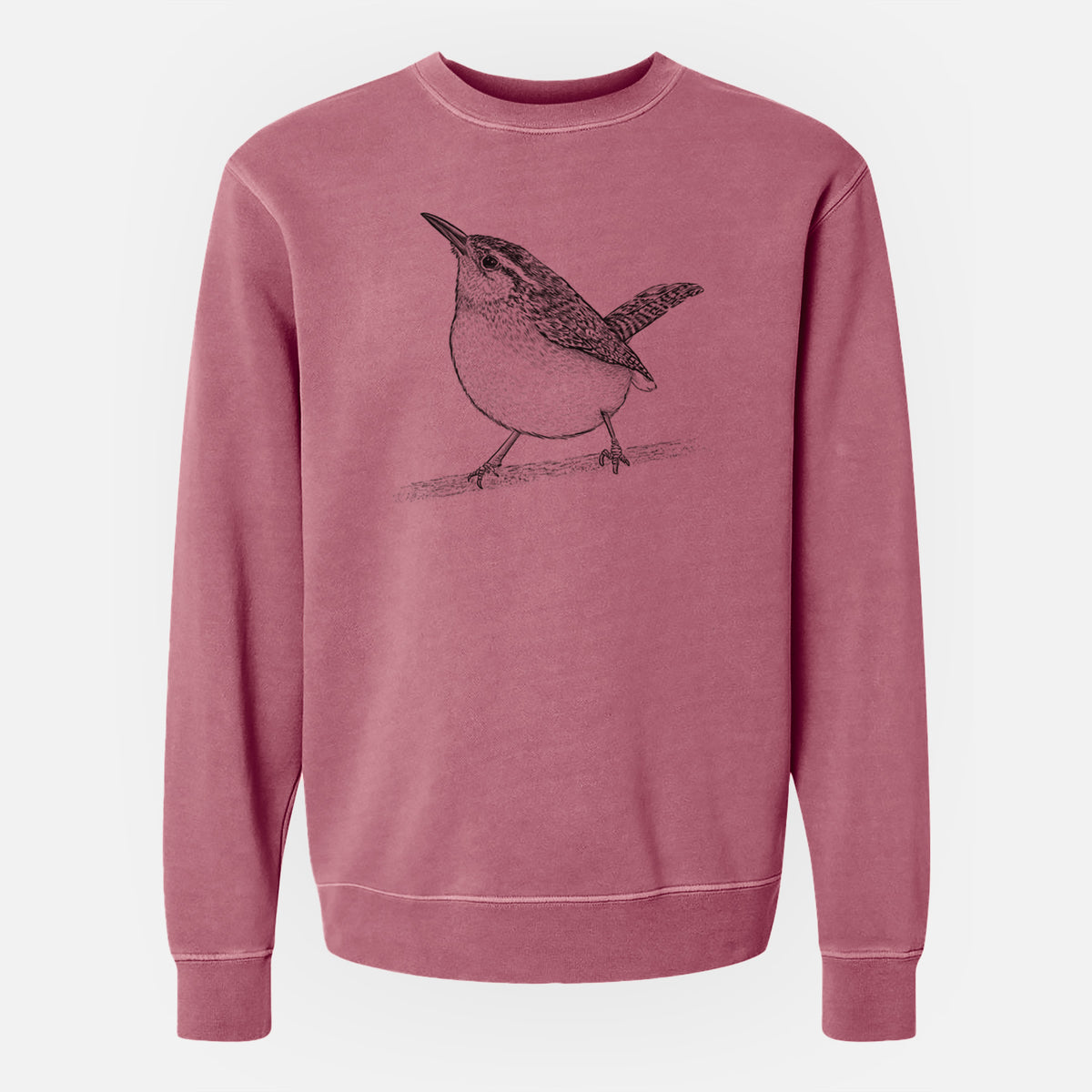 Carolina Wren - Thryothorus ludovicianus - Unisex Pigment Dyed Crew Sweatshirt