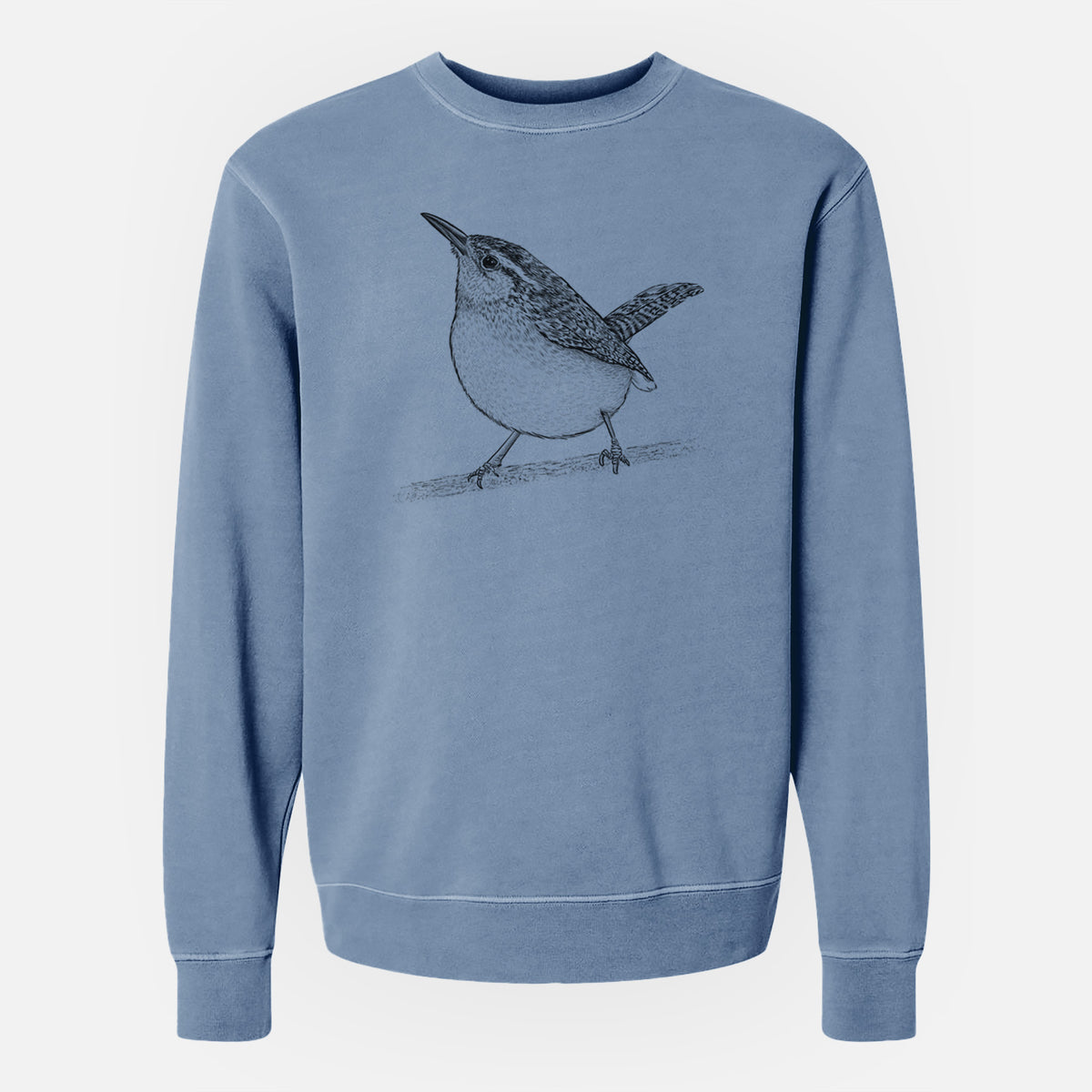 Carolina Wren - Thryothorus ludovicianus - Unisex Pigment Dyed Crew Sweatshirt