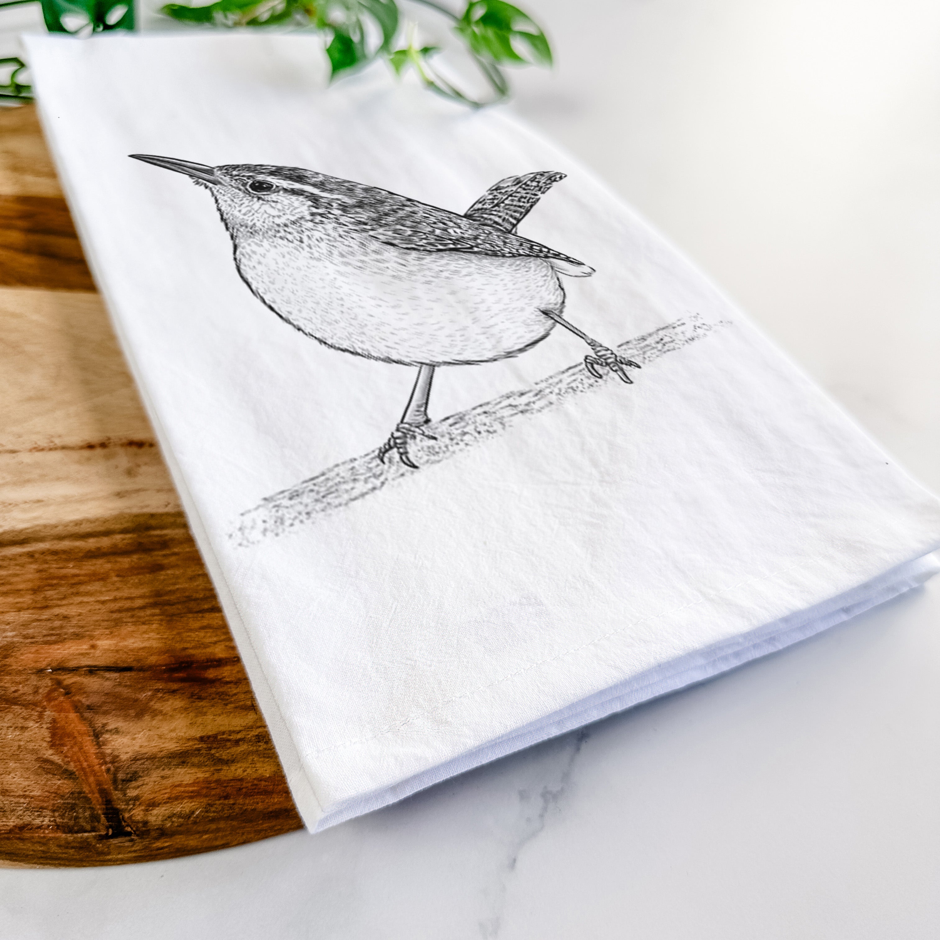 Carolina Wren - Thryothorus ludovicianus Tea Towel