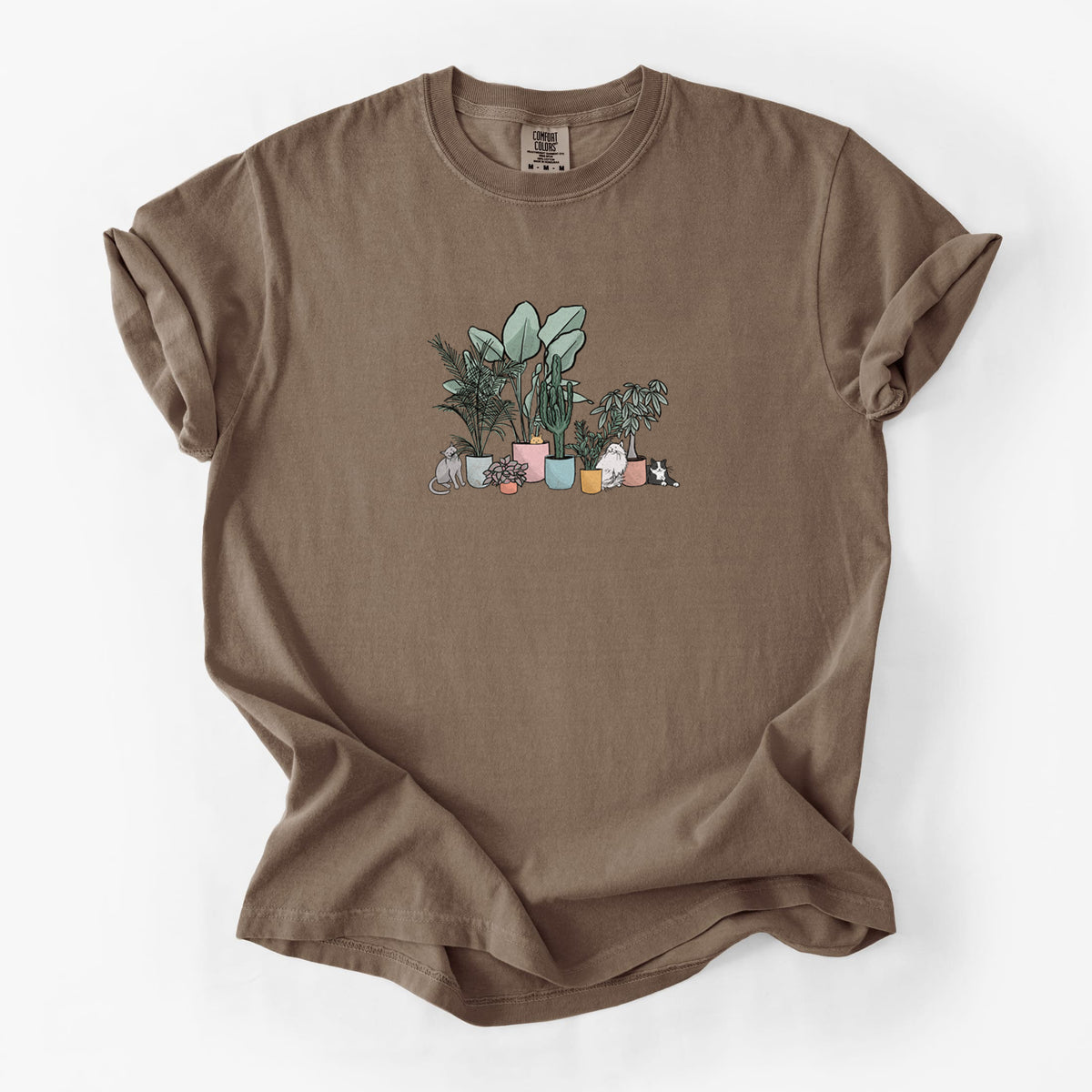 Cats and Plants - Unisex Comfort Colors Garment-Dyed Heavyweight T-shirt