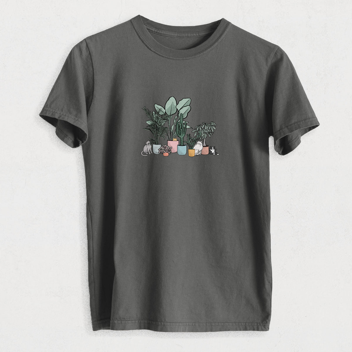 Cats and Plants - Heavyweight Men&#39;s 100% Organic Cotton Tee