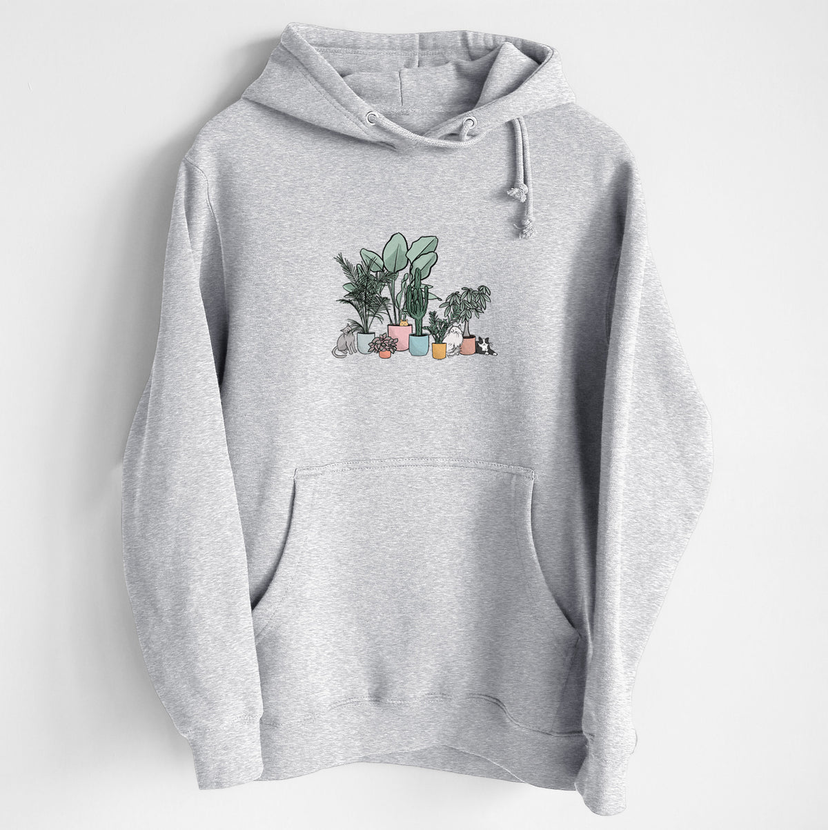 Cats and Plants - Heavyweight Fleece Hoodie