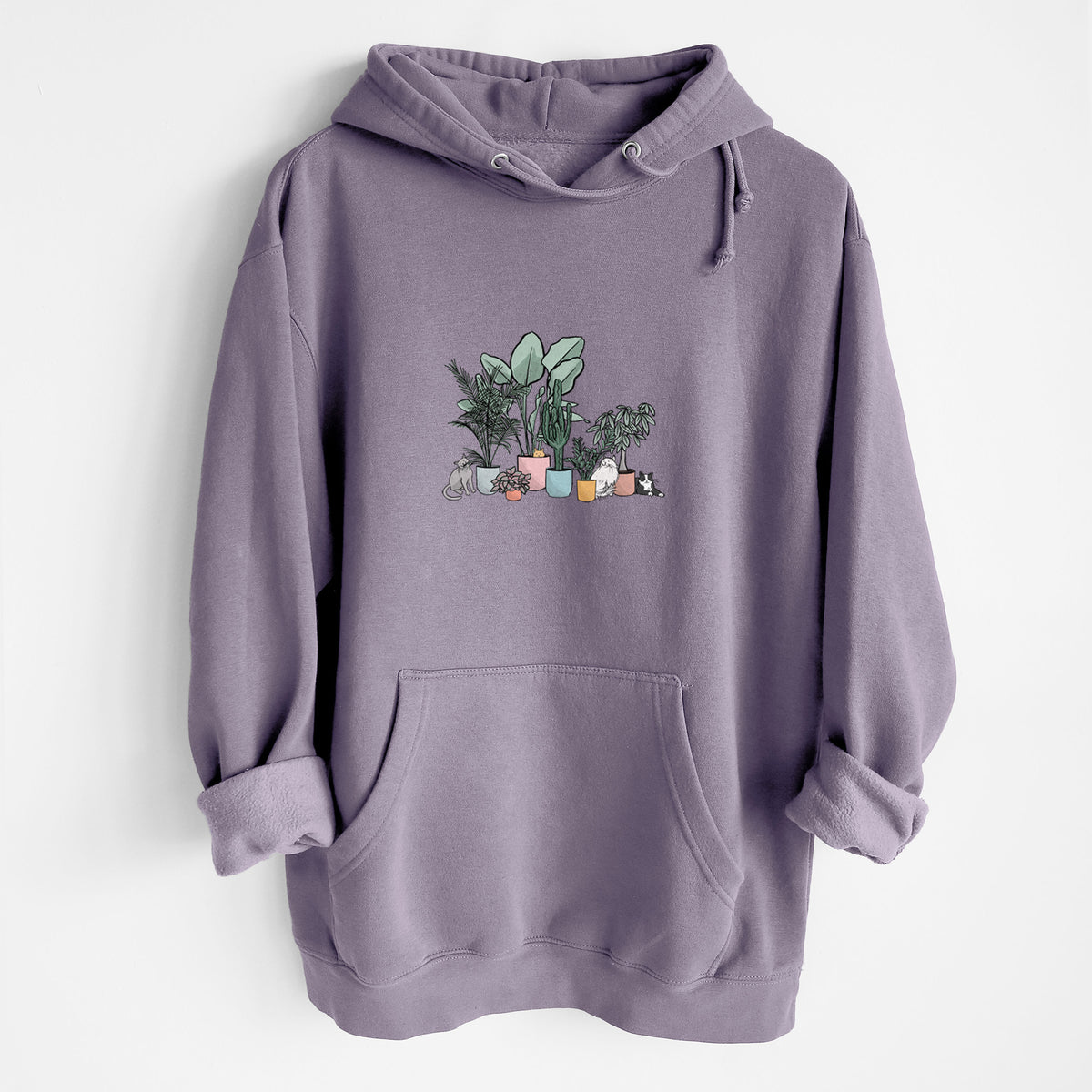 Cats and Plants - Heavyweight Fleece Hoodie