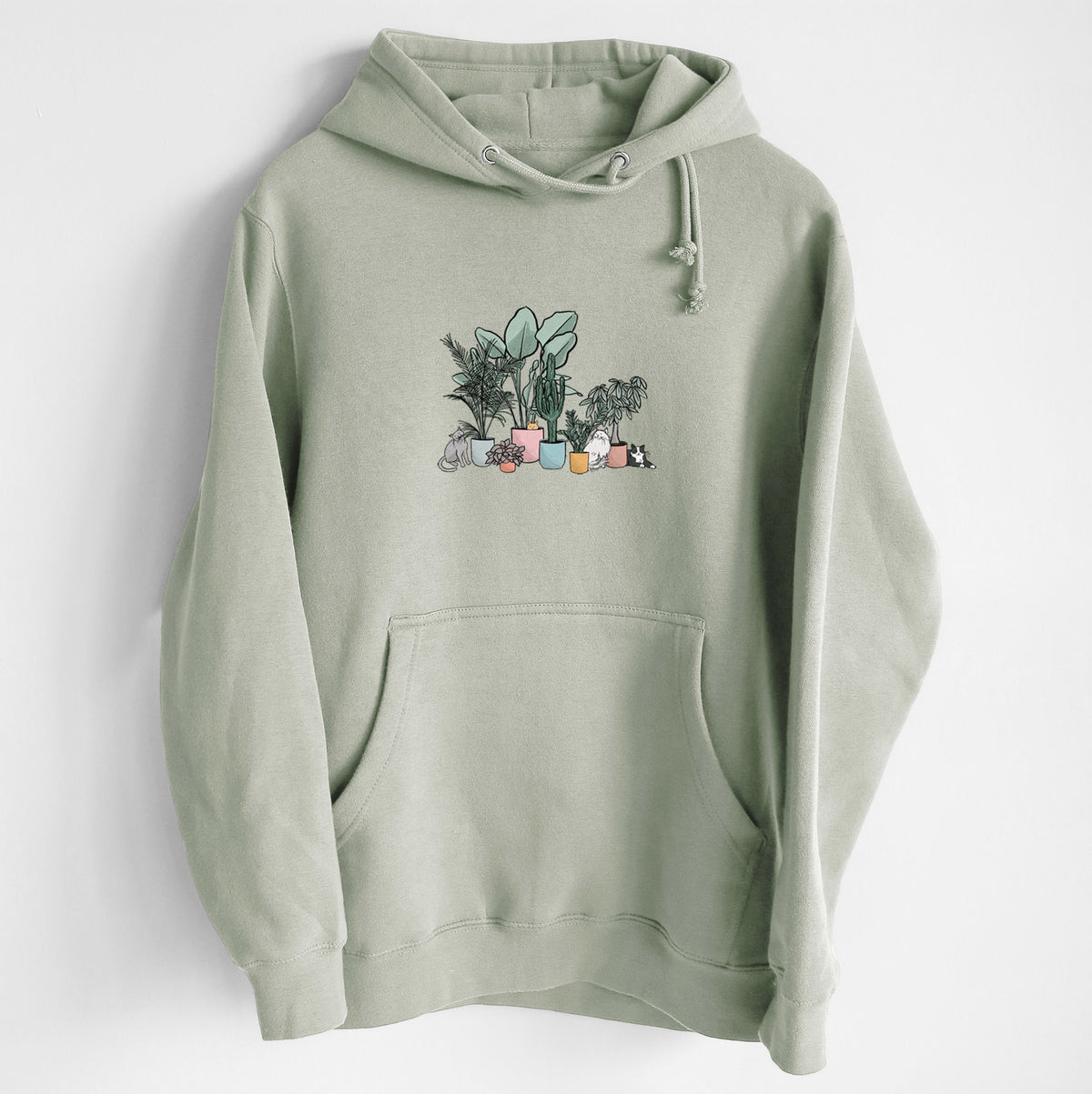 Cats and Plants - Heavyweight Fleece Hoodie