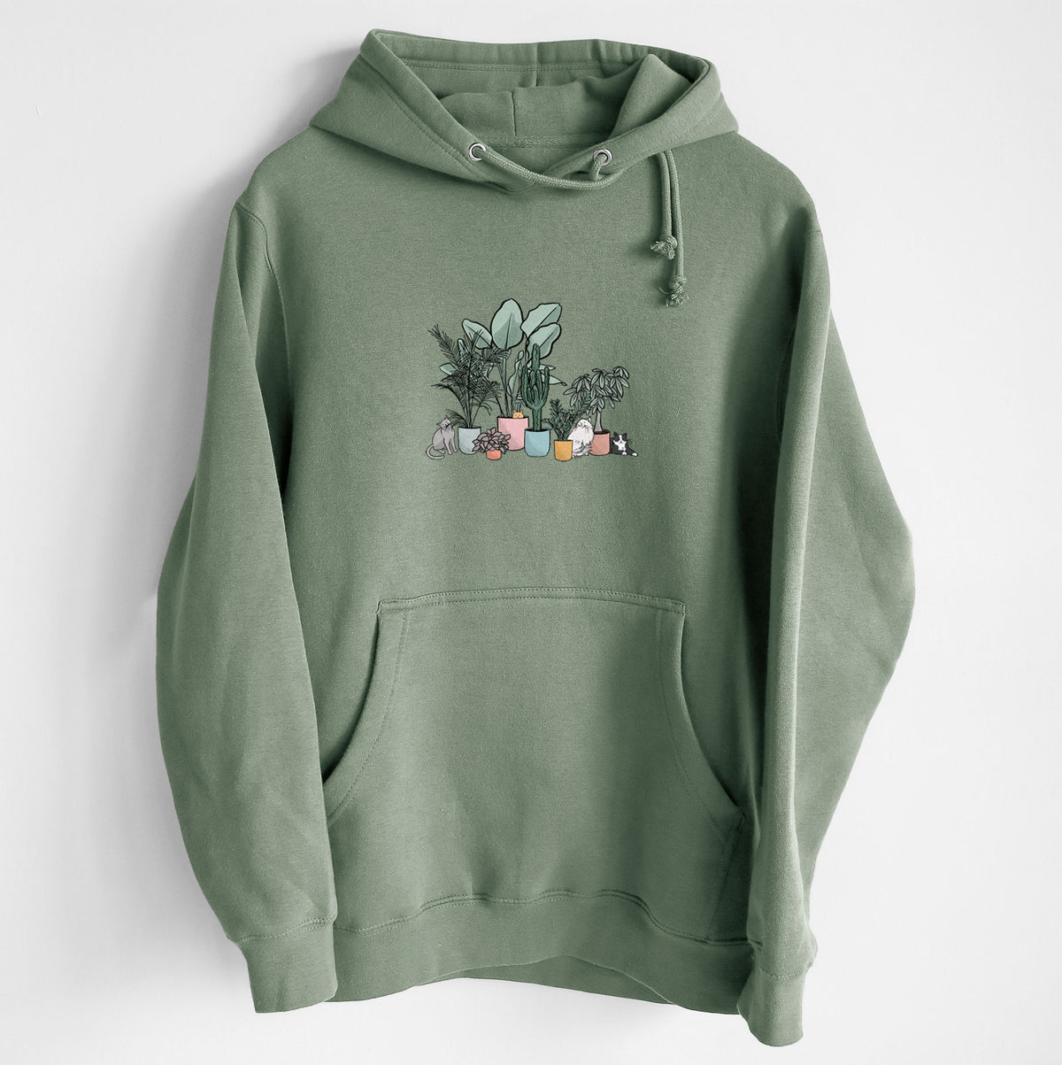 Cats and Plants - Heavyweight Fleece Hoodie