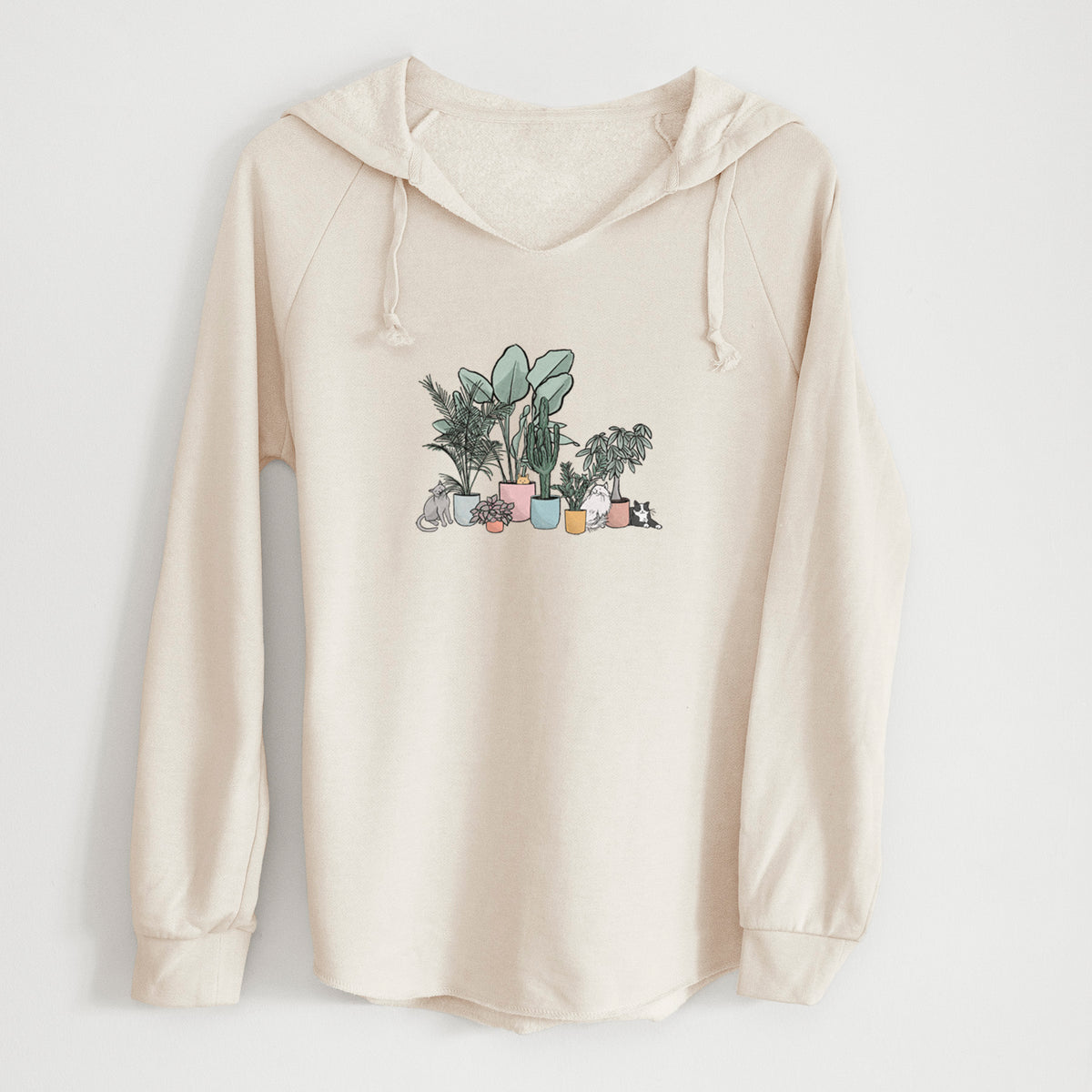 Cats and Plants - Cali Wave Hooded Sweatshirt