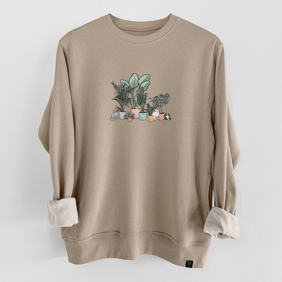 Cats and Plants  - Unisex Reclaimed Crewneck Sweatshirt