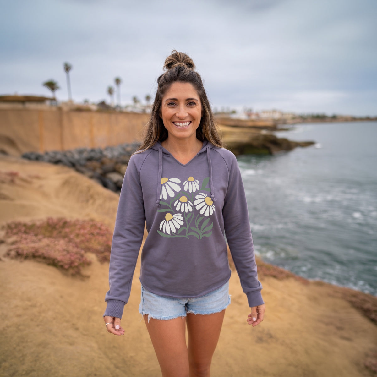 Chamomile Vibes - Cali Wave Hooded Sweatshirt