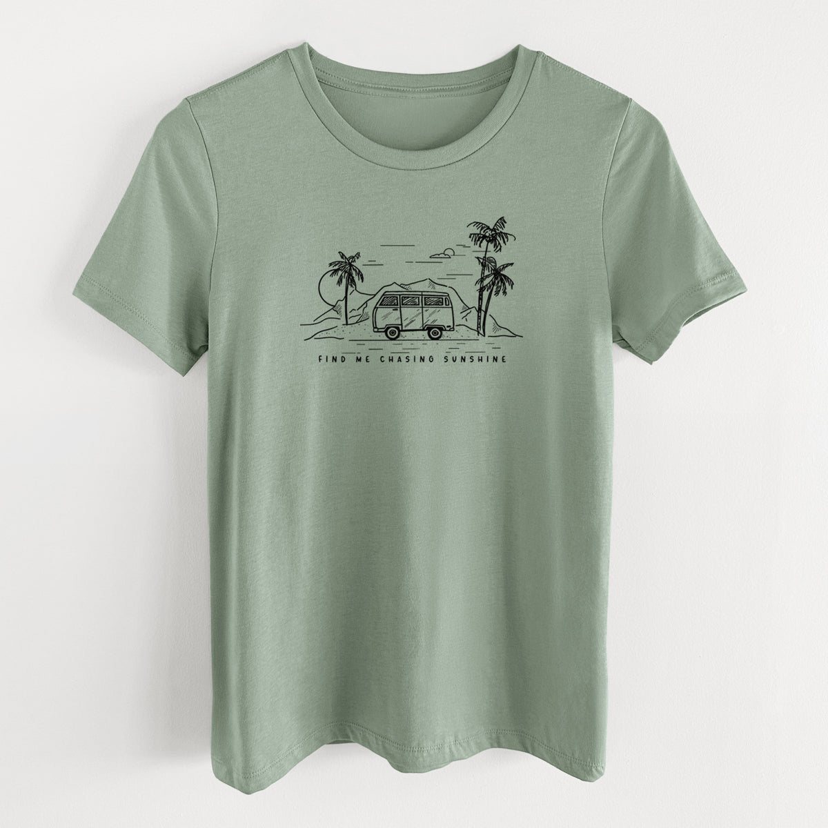 Find Me Chasing Sunshine - Women&#39;s Lightweight Relaxed Fit 100% Cotton Crewneck