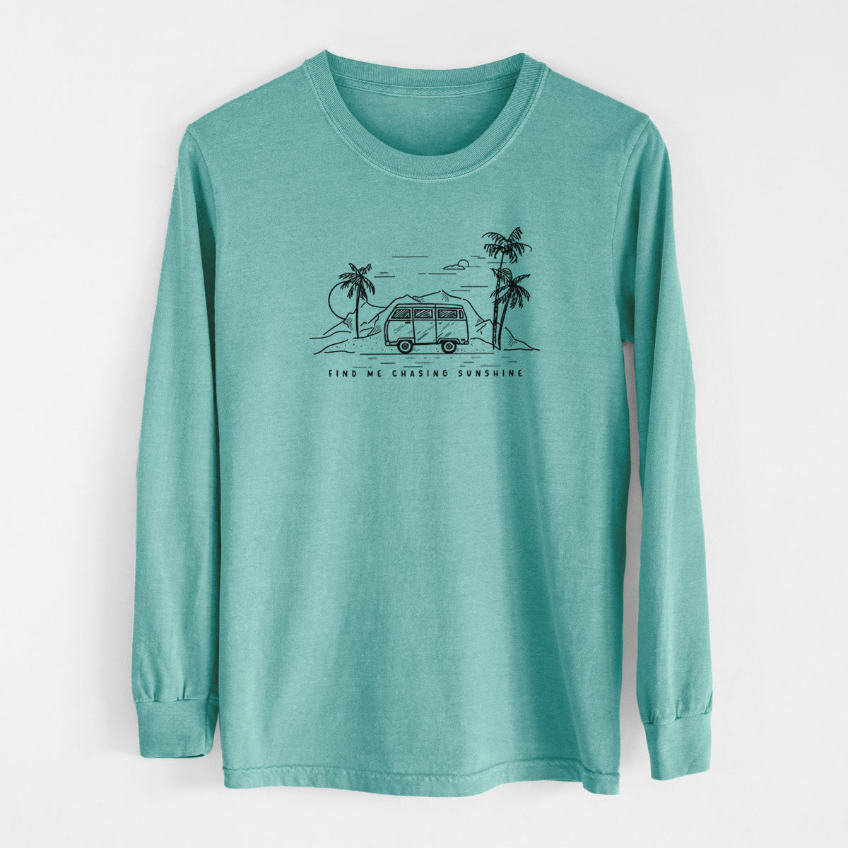 Find Me Chasing Sunshine - Men&#39;s Heavyweight 100% Cotton Long Sleeve