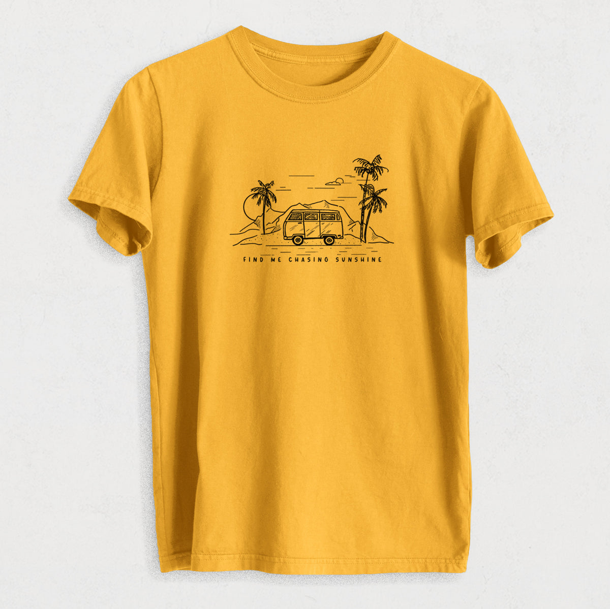 Find Me Chasing Sunshine - Heavyweight Men&#39;s 100% Organic Cotton Tee
