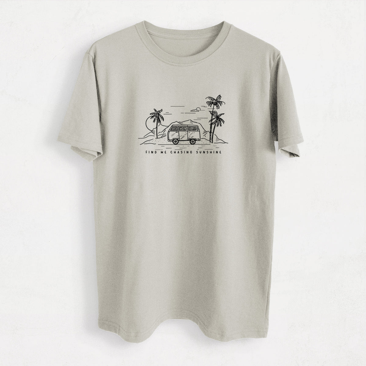 Find Me Chasing Sunshine - Heavyweight Men&#39;s 100% Organic Cotton Tee