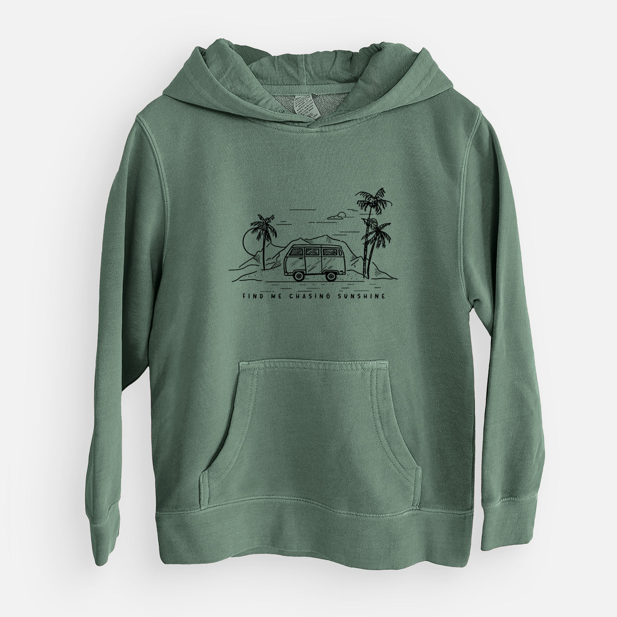 Find Me Chasing Sunshine - Youth Pigment Dyed Hoodie