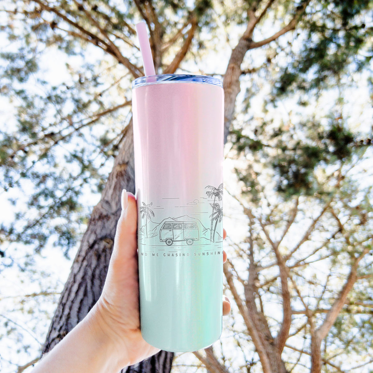 Find Me Chasing Sunshine - 20oz Skinny Tumbler