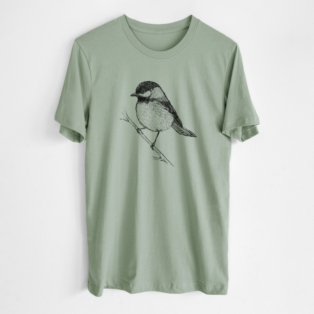 Black-capped Chickadee - Poecile atricapillus - Lightweight 100% Cotton Unisex Crewneck