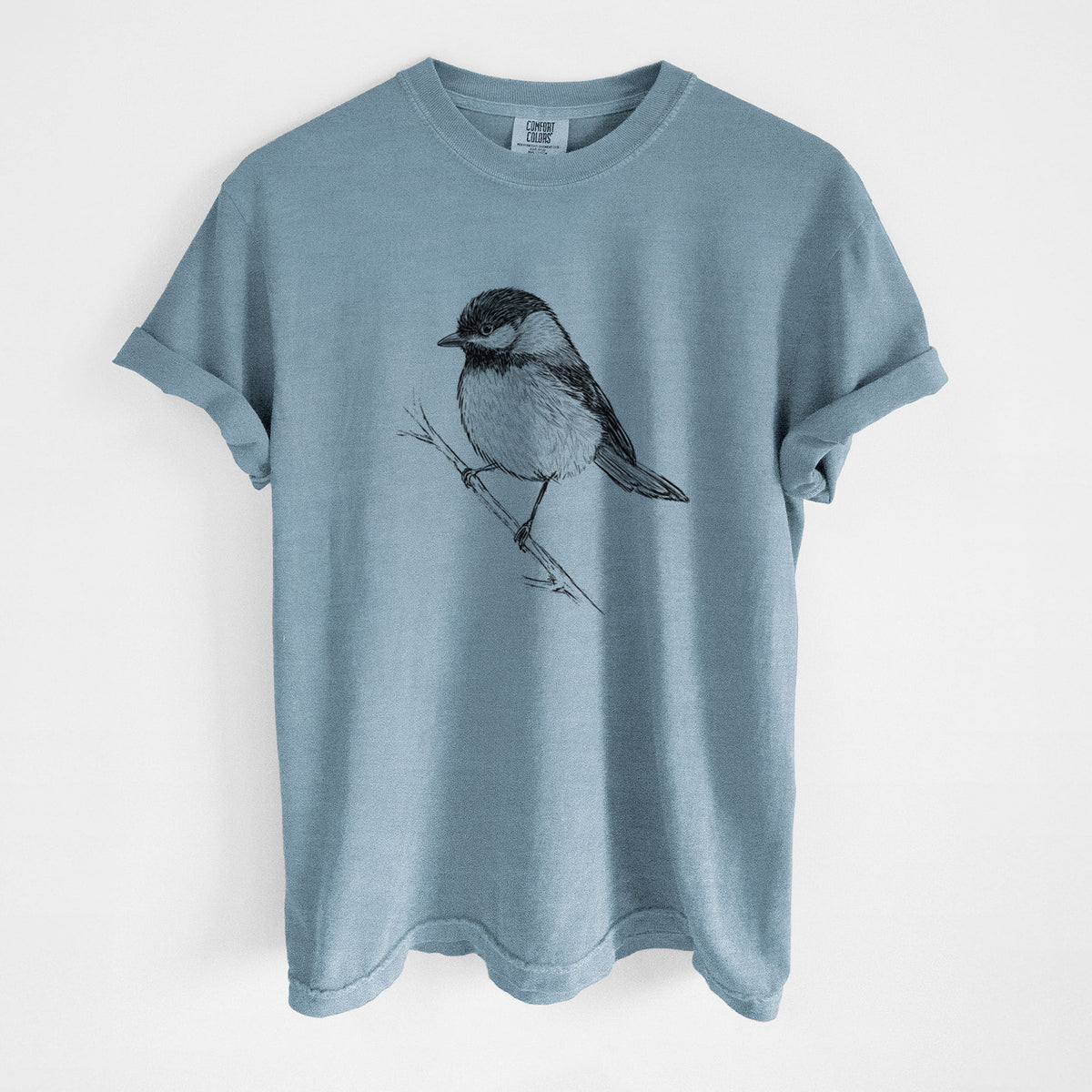 Black-capped Chickadee - Poecile atricapillus - Unisex Comfort Colors Garment-Dyed Heavyweight T-shirt